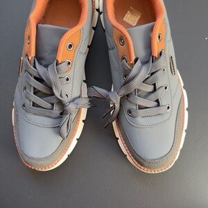Stylish Gray and Orange Kids Shoes